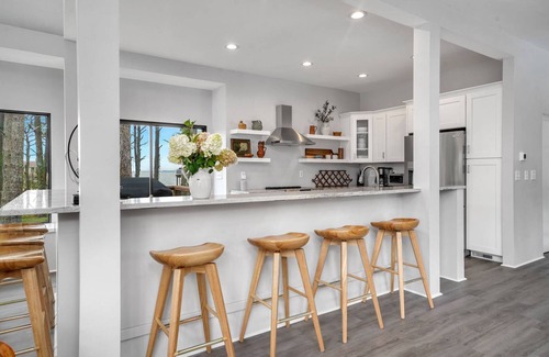 Deep Hole House | Sunrise Shore - Waterfront; Private pool & hot tub!