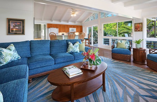 Hanalei House | Sunset Hale, Ocean view and Steps to Hanalei Bay - Walk to restaurants