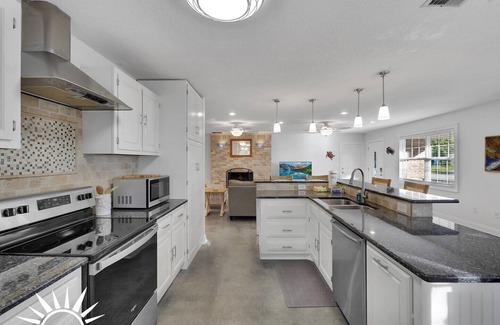Butler Beach House | Surf's Up - Private Heated Pool and Hot Tub - Walk to Beach