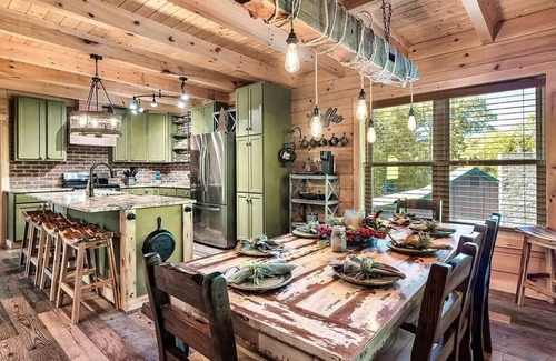 Sevierville Cabin | Sweet November Cabin~Indoor Salt Pool-Fireplaces-Hot Tub-Copper Tubs-EV Charger