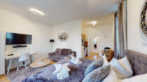 Magdeburg Apartment | SweetHome - Business-Apartment mit Küche, Terrasse, Stellplatz
