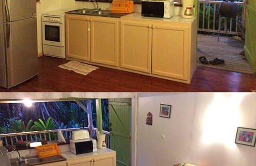 Deshaies Apartment | T2 air-conditioned DAKOTA, DESHAIES, 350m from Grande Anse beach, 2/4 people, kitchen, bathroom