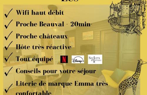 Montrichard Val de Cher Apartment | T2 Ctre ville Fibre Literie Emma