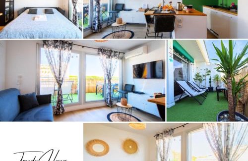 Le Couchant Apartment | T2 - Terrasse - 3 min à pieds des plages- Parking privée - Clim - Wifi - 4 PAX