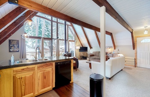 Mountain View Estates House | Tahoe retreat with private hot tub, wood stove, deck, & grill