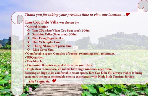 Hoa Lu Hotel | Tam Coc Dibi Villa