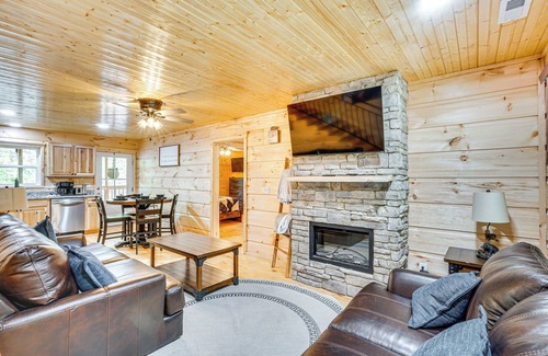 Tellico Plains Cabin | Tellico River Cabin w/Game Room & Fire Pit!