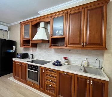 Almaty Apartment | Tengiz Towers Business Class 3 Room Flat