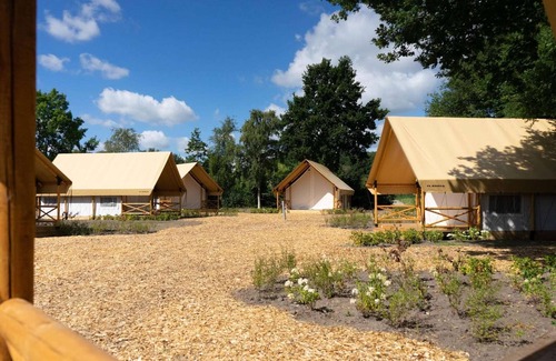 Mol House | Tent lodge with bathroom and airco, near a lake