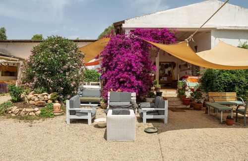 Quartu Sant'Elena RV Rental | Tent "Orange Tent - In Our Garden" with Sea View & Shared Pool