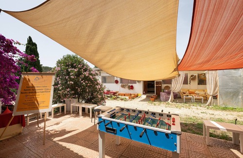 Quartu Sant'Elena RV Rental | Tent "Orange Tent - In Our Garden" with Sea View & Shared Pool