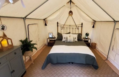 Huntington Mills RV Rental | Tentrr Signature Site - Paper Mill Pines Glamping Getaway