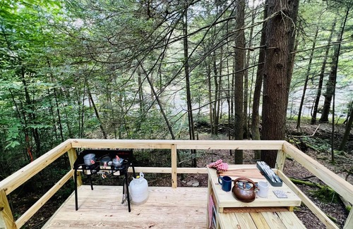 Bruceton Mills RV Rental | Tentrr Signature Site - Creekside Camp Signature Site at Whitewater Preserve