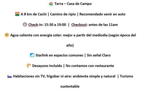Cachi Bed & Breakfast | Terra - Casa de Campo