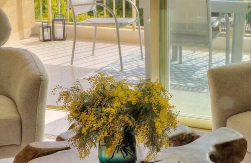 Cannes La Bocca Apartment | Terrace - Lounge chairs - Sea and Mountain view - Pool - A/C - newly renovated