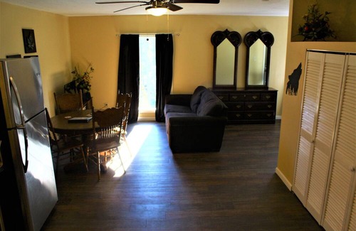 Gatlinburg - Pigeon Forge Cabin | The Black Wolf Lodge is close to everything, but secluded in the woods.