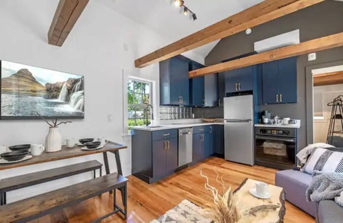 Rockport Apartment | The Bookstore · 2 Private Parking Spots · 2 King Beds · Downtown Rockport·