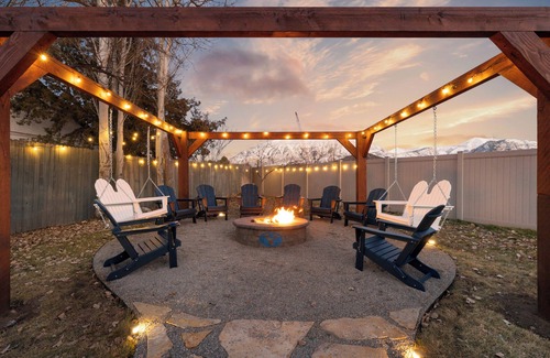 Sunset Heights House | The BYU Fan House: sports court, game room, hot tub, fire pits, sleep 28, fun!