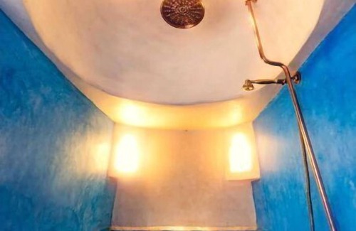 Bab Doukkala House | The Chefchouen Room: Private Patio: Riad Roxanne