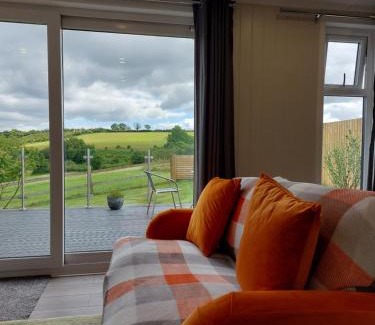 Amroth Apartment | The Den - Modern cabin with wood burning stove