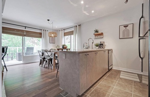 Mont Ste. Marie Condo | The Hill Suite | Ski-In/Out + Balcony Fire Ambiance & Mountain Views