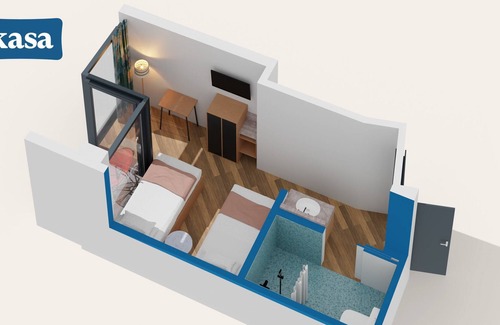 Eureka Valley Apartment | The Hotel Castro | Experience Life in San Francisco | Double Twin ADA Room