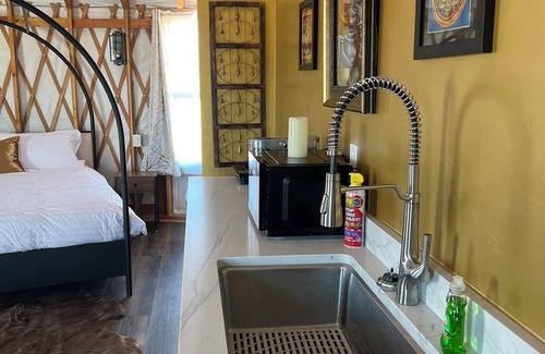 Big Water Resort | "The Lotus" Private Yurt at Nomad Yurts. Central to all Lake Powell offers.