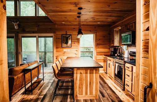 Rockbridge Cabin | "The Oak": Hot Tub, Private Trail, Firepit, Swing.