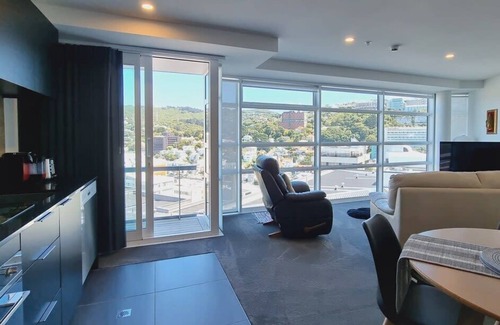 Te Aro Apartment | The Penthouse on Pinnacle - Sun, Views & Parking