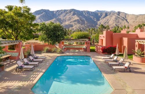 Palm Springs Villa | The Pond Estate by AvantStay Maximalist Designer Compound w 2 Casitas Indoor Outdoor Pools Tennis Court Gorgeous Mountain Views 12k sqft