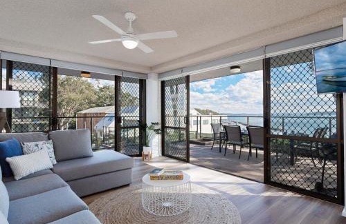 Nelson Bay Apartment | The Poplars, 1,36 Magnus St - Delightful unit with panoramic water views, pool, Linen, Aircon & Wifi