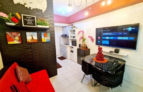 San Jose Apartment | The Red Keep Condotel Tagaytay Cityland Prime Residences with 55in 4k TV & Netflix