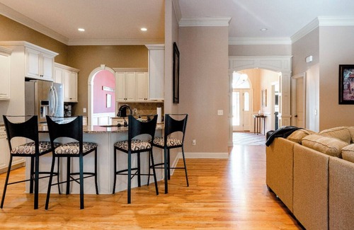 Pinehurst House | The Ross Retreat with hot tub and card table in Pinehurst