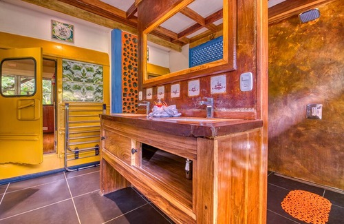 Chiguata House | The School Bus is located on beautiful Beach front property