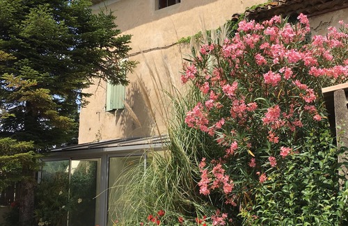 Sarrians Apartment | The studio of Arthure in Provence. Bedroom and bathroom, and kitchenette in the countryside.