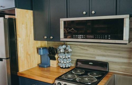 Paradise Apartment | This newly renovated studio apartment is located off of Lincoln Highway in Paradise, making it an extremely central location for Lancaster County attractions. The unique decor and architecture gives it a one of a kind vibe.