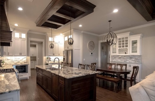 Amarillo House | This spacious retreat features 5 bedrooms, 2 futons, and 2 reclinable couches
