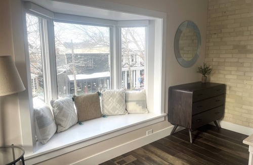 Saugatuck House | This studio apartment sits on the second floor perched over a retail shop.
