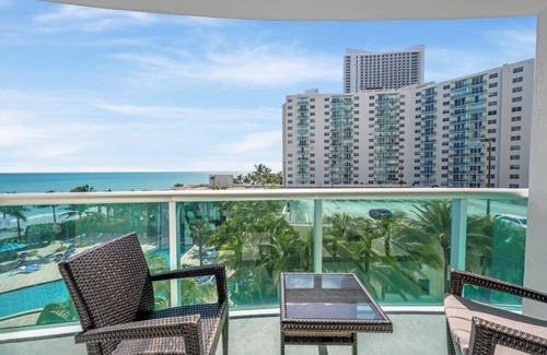 Hollywood South Central Beach Apartment | Tides on the Ocean 5th floor. Comfortable unit!