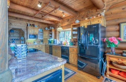 Rosario Cabin | Timber Lodge Log Home, 10 Person Theater Room, Hot Tub, Pool Table, Ocean Views!
