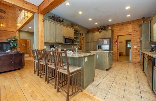 Thayerville House | Timberlodge: Lakefront, Indoor Pool, Private Dock, Hot Tub, Fire Pit!