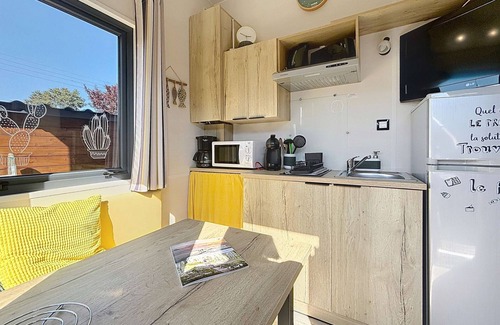 Jullouville-les-Pins House | Tiny House Near Beach with Pool, Fitness, Kids' Area, Parking, Wi-Fi, Terrace