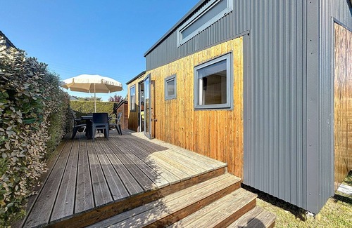 Jullouville-les-Pins House | Tiny House Near Beach with Pool, Fitness, Kids' Area, Parking, Wi-Fi, Terrace