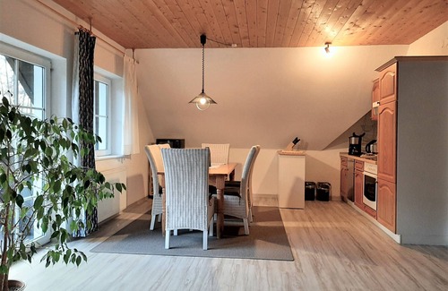 Walkenried Apartment | Top apartment in small complex, 4 stars, 2-5 pers. 75sqm, balcony, 2 bedrooms. W-lan