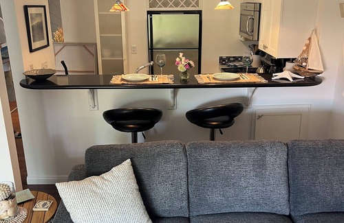 Pacific Beach Condo | Top floor beach getaway! Overlooks the pool and has all the amenities.