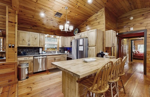 Blue Ridge Cabin | Towering mountain home with private hot tub, game room, & multiple decks