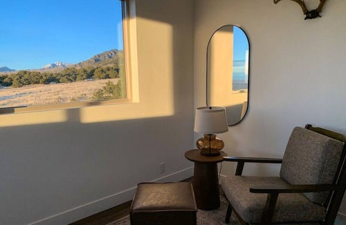 Zapata Cabin | Trails End Getaway · Modern Cabin w/Hot Tub near Sand Dunes Nat'l Park