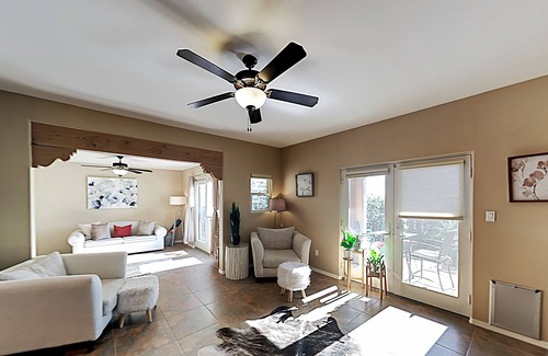 Santa Fe House | Trailside Mountain Views | Dog-Friendly Yard, 2-Car Garage & Steam Shower