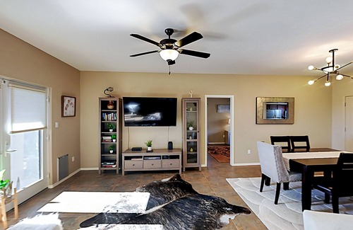 Santa Fe House | Trailside Mountain Views | Dog-Friendly Yard, 2-Car Garage & Steam Shower