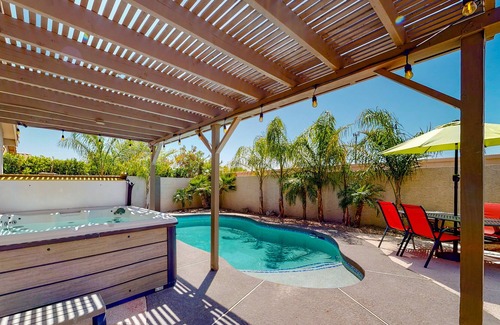Foothills House | Tranquil dog-friendly house with heated pool, hot tub, gas grill, & washer/dryer